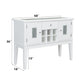 Elizaveta - Server - Faux Crystal Diamonds & White High Gloss