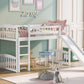 Twin Size Loft Bed With Slide And Ladder - White