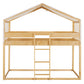 Twin Over Twin Wood Bunk Bed with Tent