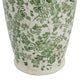 Ceramic Accent Vase With Floral Patterns