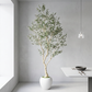 8.2FT Artificial Olive Tree With Big Decorative Planter