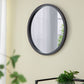 Circle Wall Mirror With Wooden Frame for Living Room