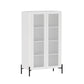 Abbey 32" Tempered Glass Bookcase Cabinet