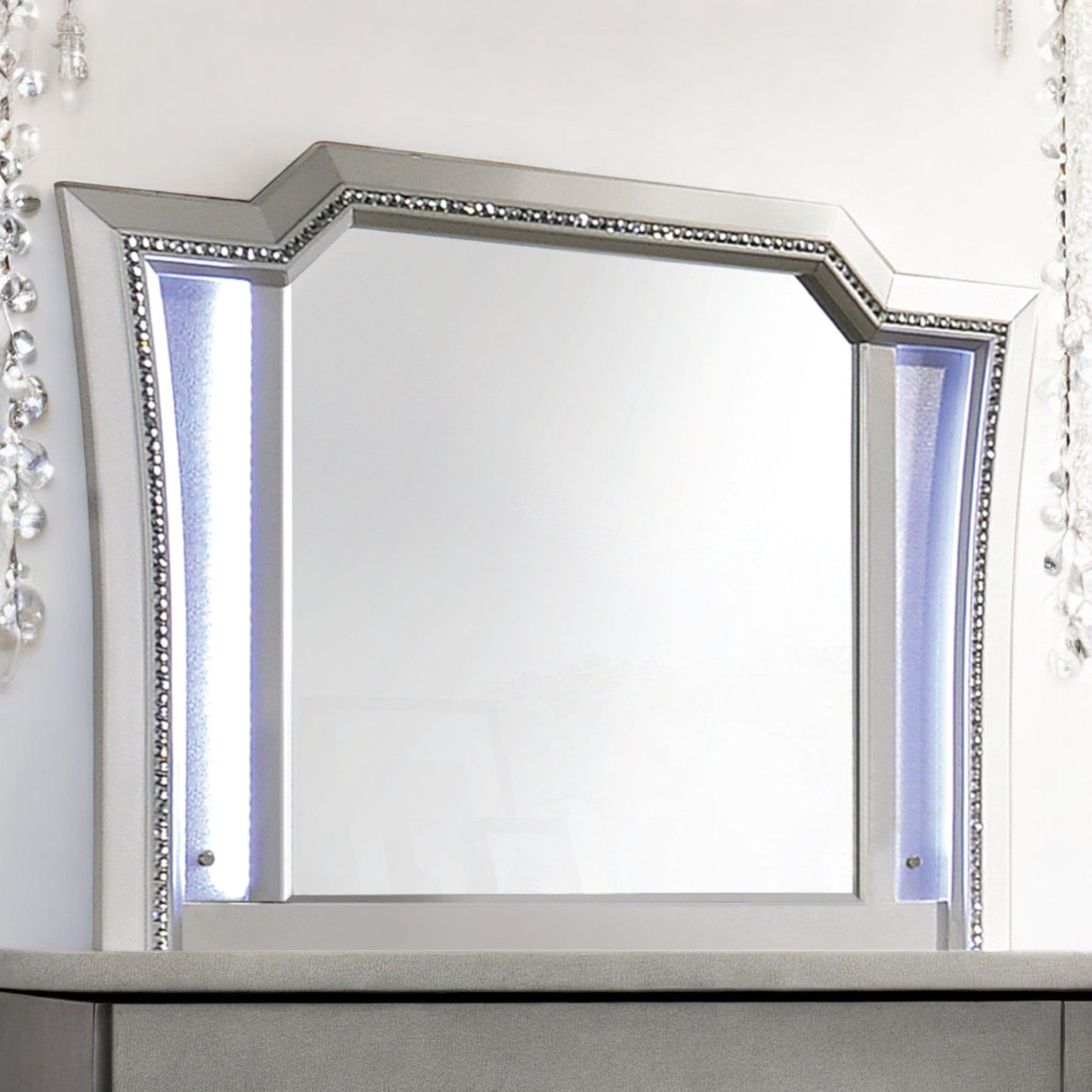 Kaitlyn LED & Champagne Finish Mirror
