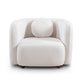 Accent Square Sofa Chair - Boucle Fabric Upholstered