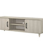 1pc TV Stand - Contemporary Light Wood Finish with Sliding Doors