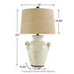 Emelda - Ceramic Table Lamp  - Cream