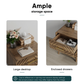 Walnut Wood Bedside Table with Double Drawers