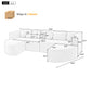 Boneless - Couch Modular Sectional Sofa With Deep Seating And Curved Design - view 7