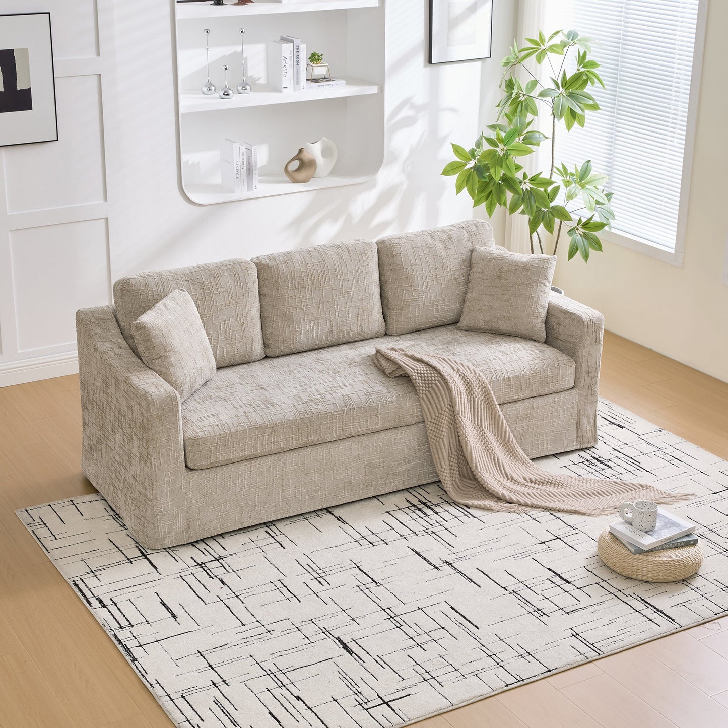 83.86" Wide Modern Casual Sofa