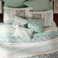 9 Piece Cotton Percale Comforter Set Aqua