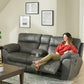 Atlas - Reclining Console Loveseat With Storage - Charcoal