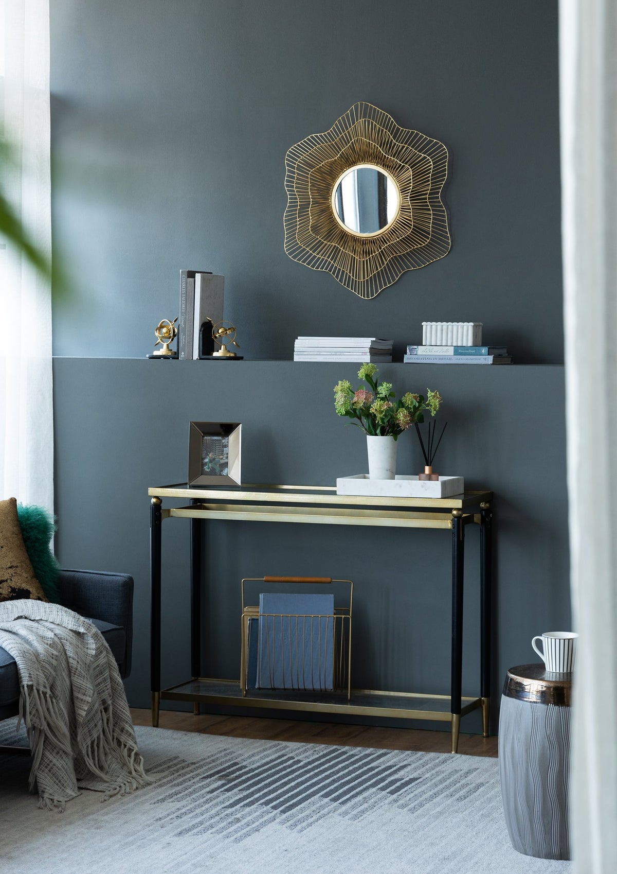 D27x2.4" Metal Mirror – Wall Mounted Decor