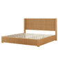 Solid Wood Platform Bed Frame with Headboard - King Size