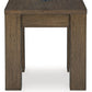 Rosswain - Square End Table - Warm Brown