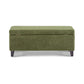Storage Ottoman with Flip-Top Lid, Easy Assembly, Boucle Fabric & Rubber Wood Legs, Retro