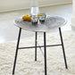 Laverford - Round End Table - Chrome / Black