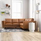Erman Leather Sectional Sofa