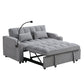 Modern Velvet Loveseat Futon Sofa Couch with Pullout Bed