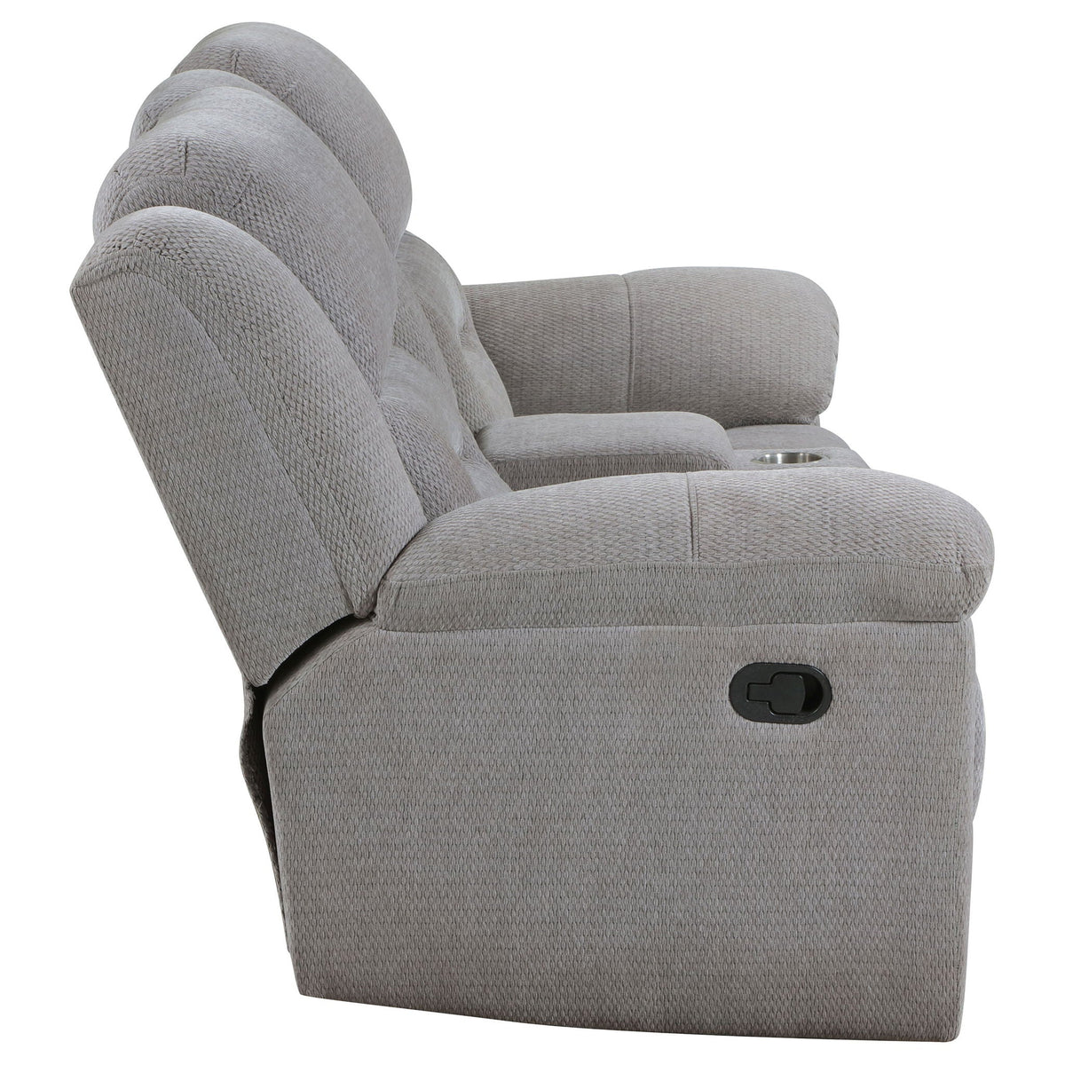 Gilson Chenille Upholstered Reclining Loveseat Grey - view 2