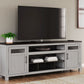 Darborn - XL TV Stand W/Fireplace Option - Gray / Brown