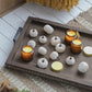 Set of 4 Velvety Pumpkins in Mesh Bag