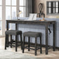 Transitional 24" Wood Counter Stool Set of 2