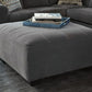 Ambee - Oversized Accent Ottoman - Slate