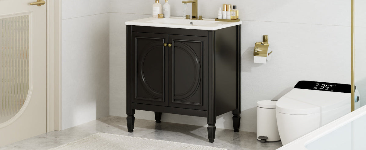 30" Bathroom Vanity with Sink and Two Doors