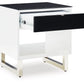 Gardoni - Rectangular End Table - White / Black