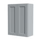 Gray Shaker Solid Wood Wall Cabinet with Soft-Close Doors