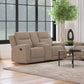 Brentwood Upholstered Motion Reclining Loveseat Taupe - view 3