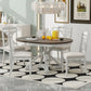 Dining Set With Extendable Round Table And 4 Upholstered Chairs - view 5