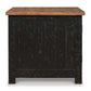 Valebeck - Rectangular End Table - Black / Brown