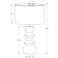 Premium 26"h Table Lamp with Unique Geometric Design