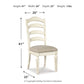 Realyn - Dining UPH Side Chair (Set of 2) - Ladderback - Chipped White