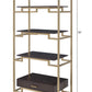Yumia - Bookshelf - Gold & Walnut