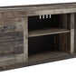Derekson - LG TV Stand w/Fireplace Option - Multi Gray