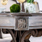 Dining Room 1pc Dining Table W Leaf Trestle Base Rustic