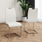 Modern Dining Chairs with Faux Leather Padded Seat
