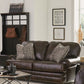 Roberto - Leather Loveseat - Cocoa