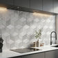 Hexagon Carrara Gray Marble Wall Décor
