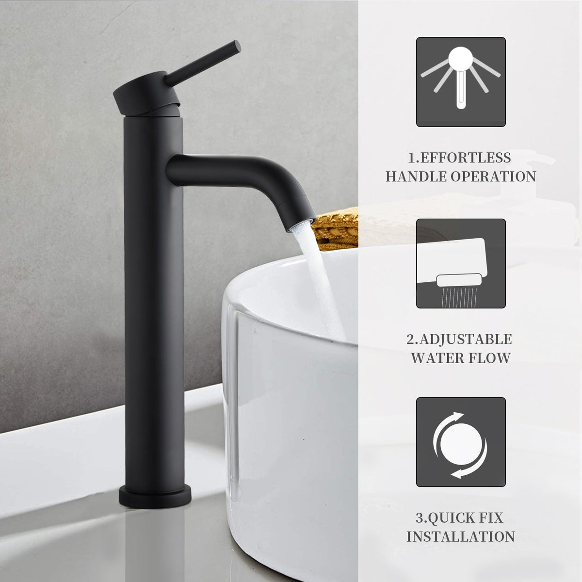 Single Hole Single Handle Bathroom Sink Faucet