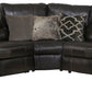 Como - 5 Piece Italian Leather Match Reclining Sectional