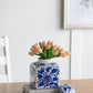 5x5x8" Hand Painted Square Canister