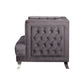Hegio - Loveseat With 2 Pillows - Gray Velvet