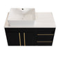 36" Wall-Mounted Bathroom Vanity with Vessel Sink