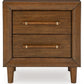 Lyncott - Two Drawer Night Stand - Brown
