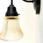 Amber Holophane Clear Glass Wall Sconce or Pendant Light