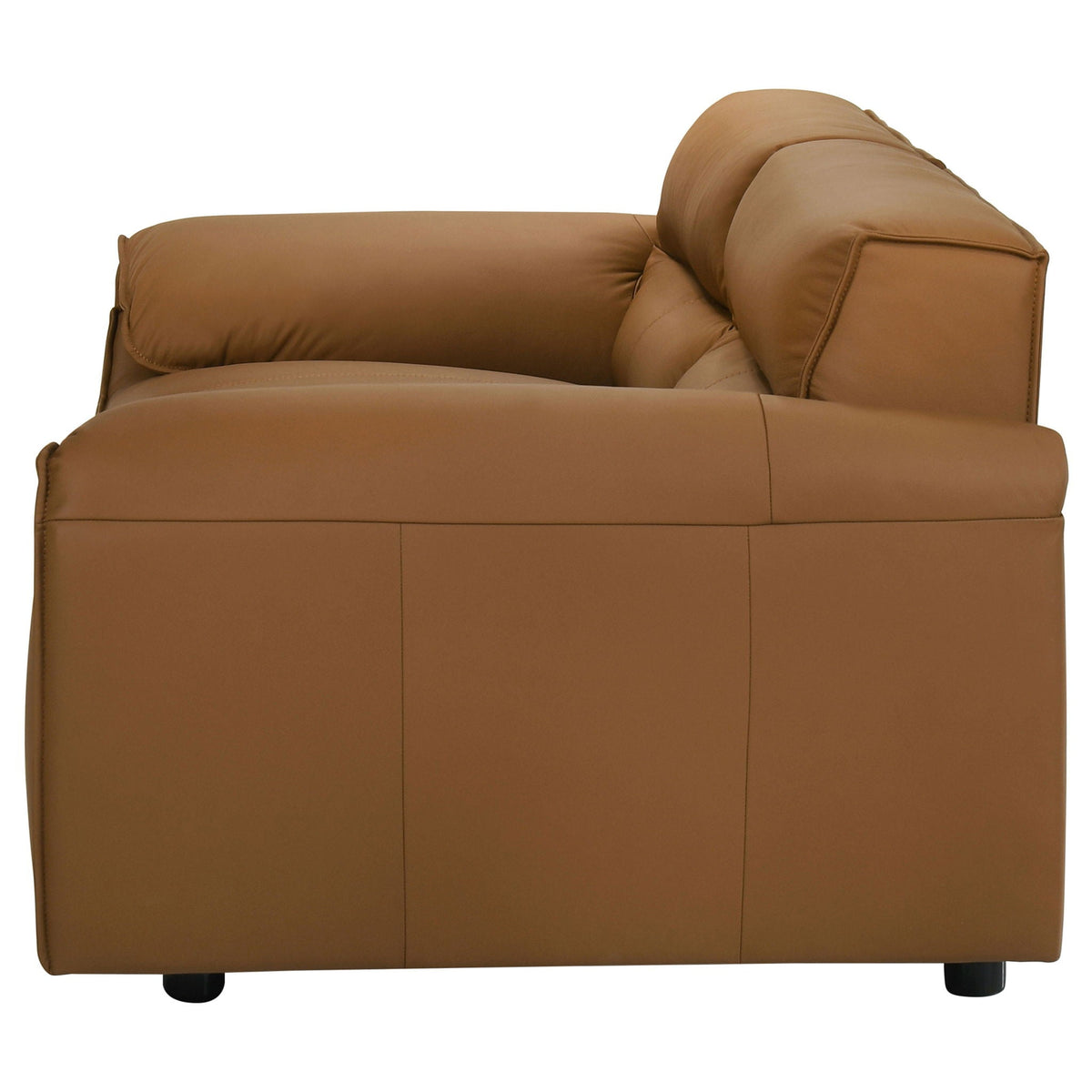 Buxton Top Grain Leather Upholstered Loveseat Orange - view 2